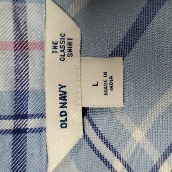 OLD NAVY LARGE BLUE FLANNEL L/S BUTTON DOWN - Picture 2 of 4